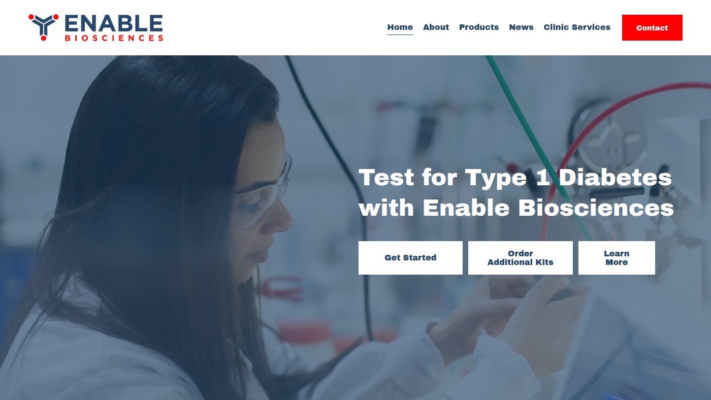 The home page of enablebiosciences.com