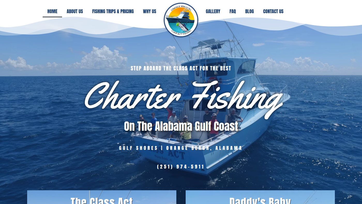 The home page of classactfishing.net