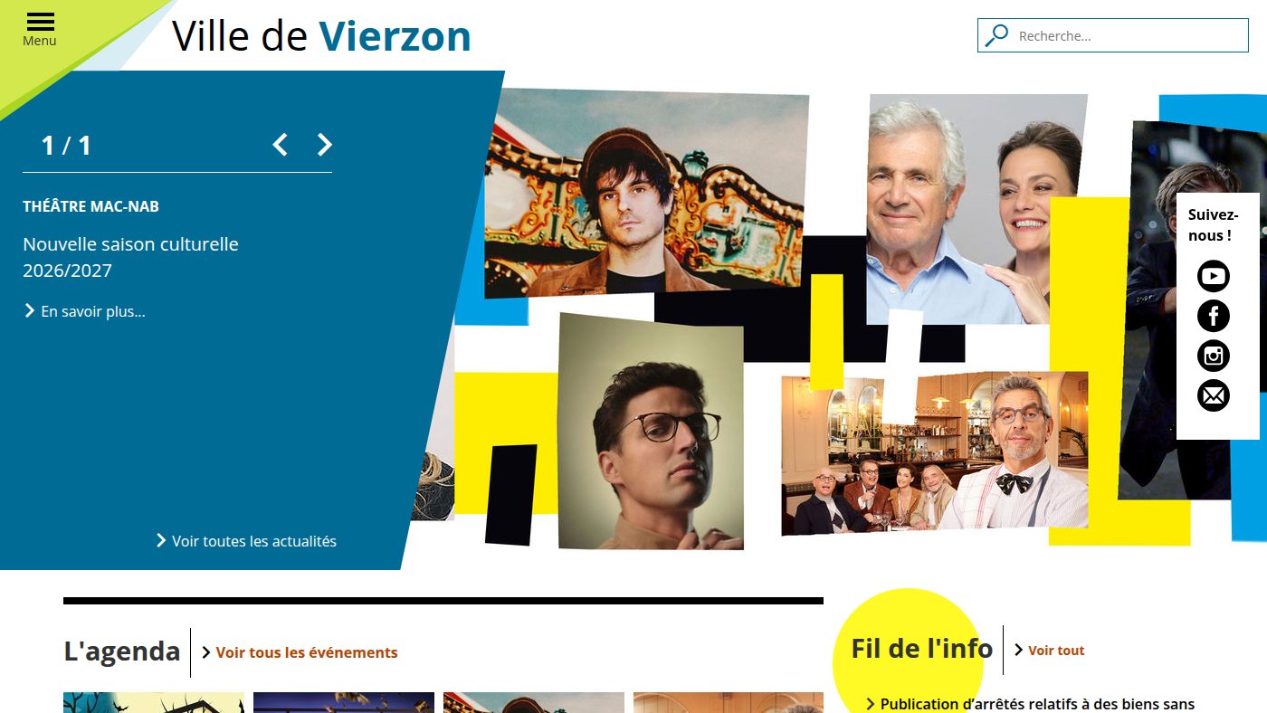 The home page of ville-vierzon.fr