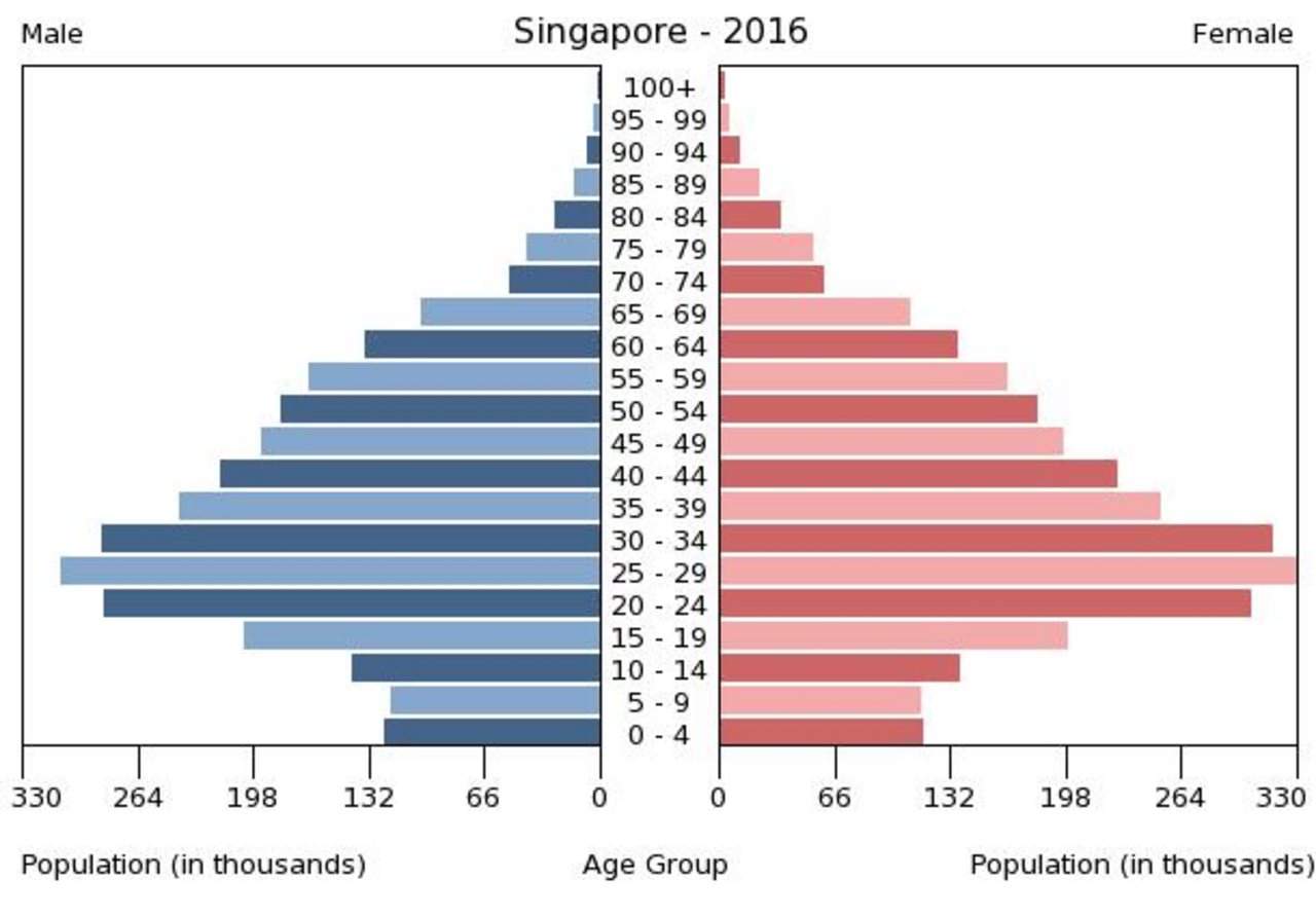 Bevölkerungspyramide Singapurs 2016