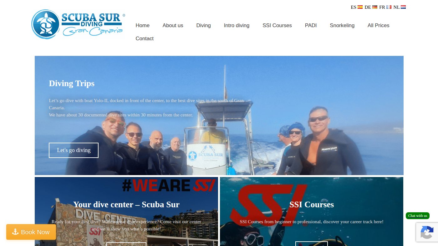 The home page of scubasur.net