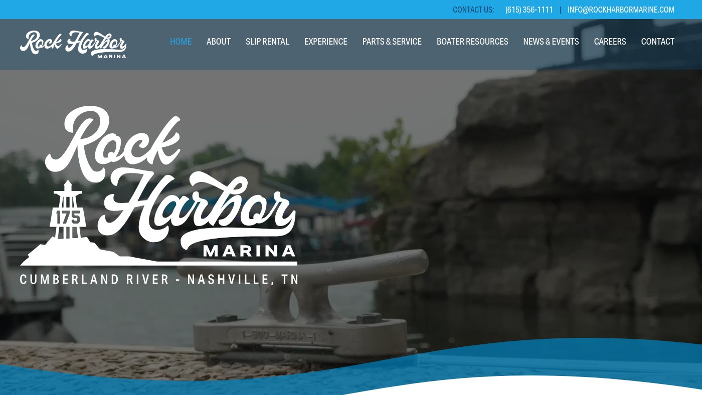 The home page of rockharbormarine.com