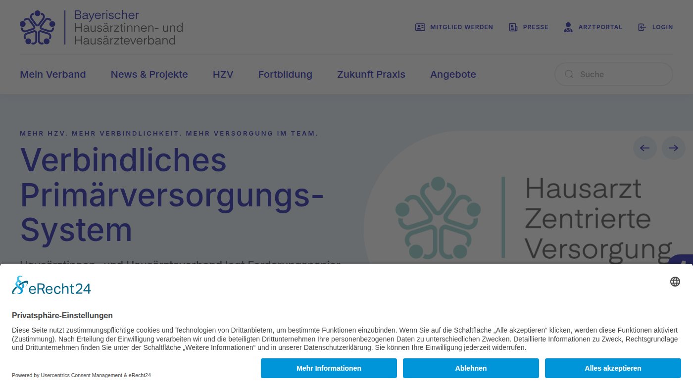 The home page of hausaerzte-bayern.de