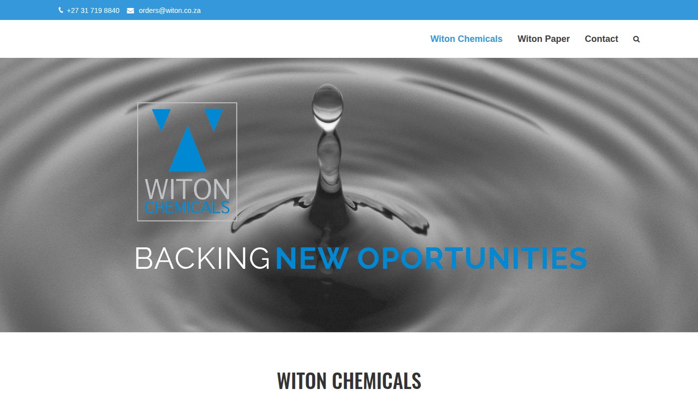 The home page of witon.co.za