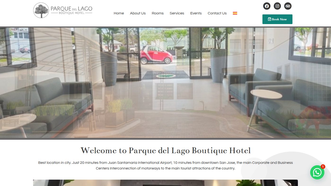 The home page of parquedellago.com