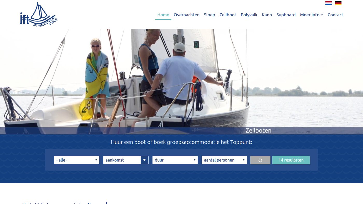 The home page of jft-watersport.nl