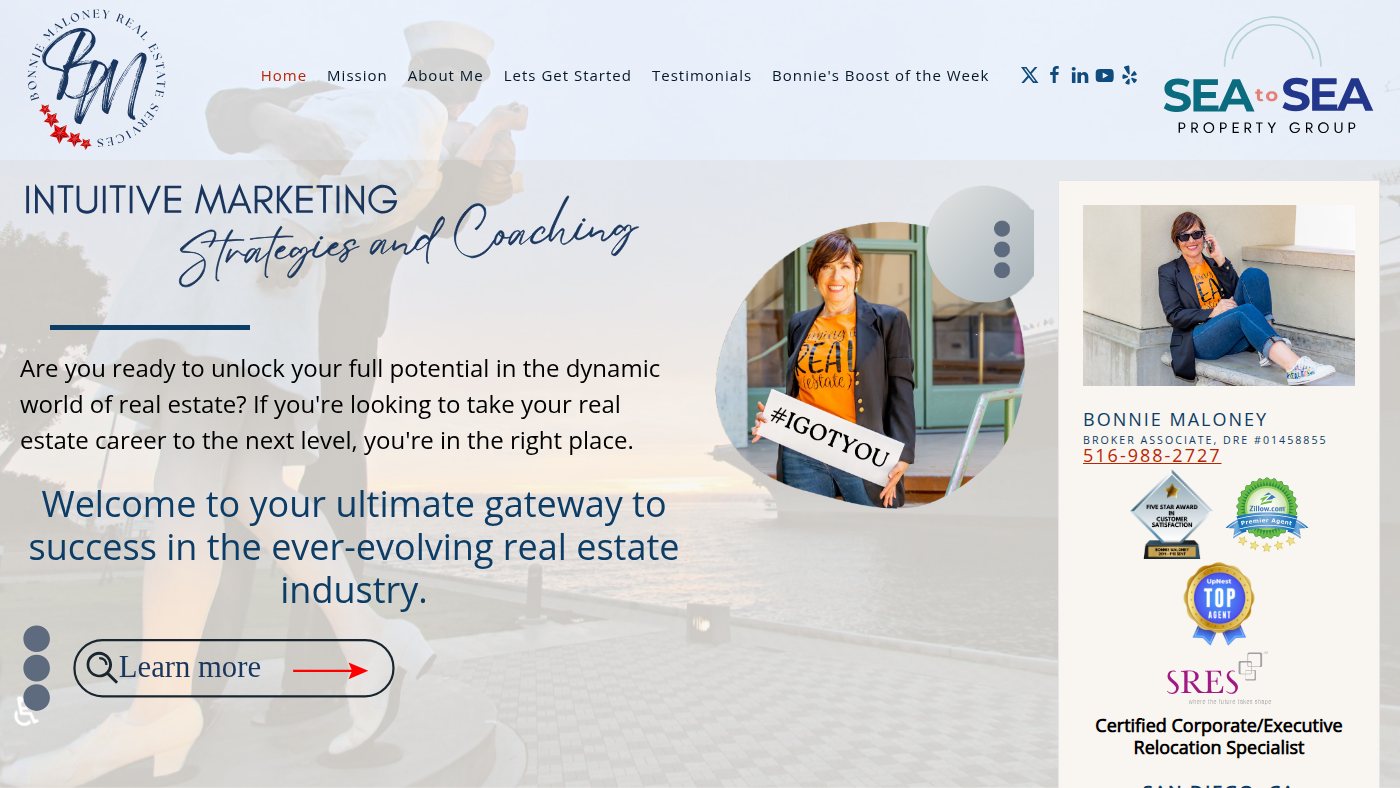 The home page of bonniemaloney.com