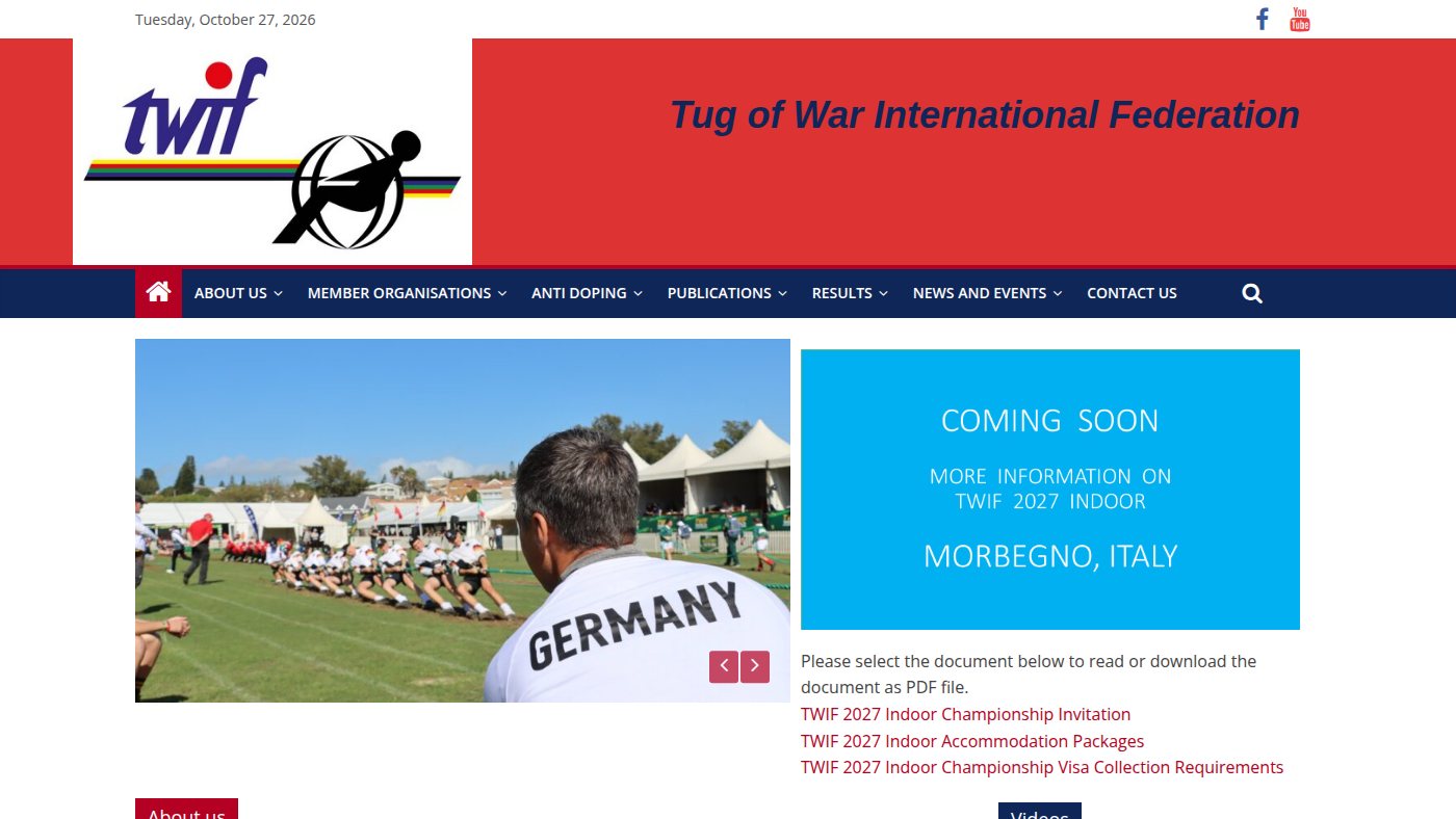 The home page of tugofwar-twif.org