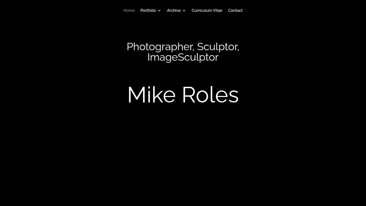 The home page of mikeroles.co.uk