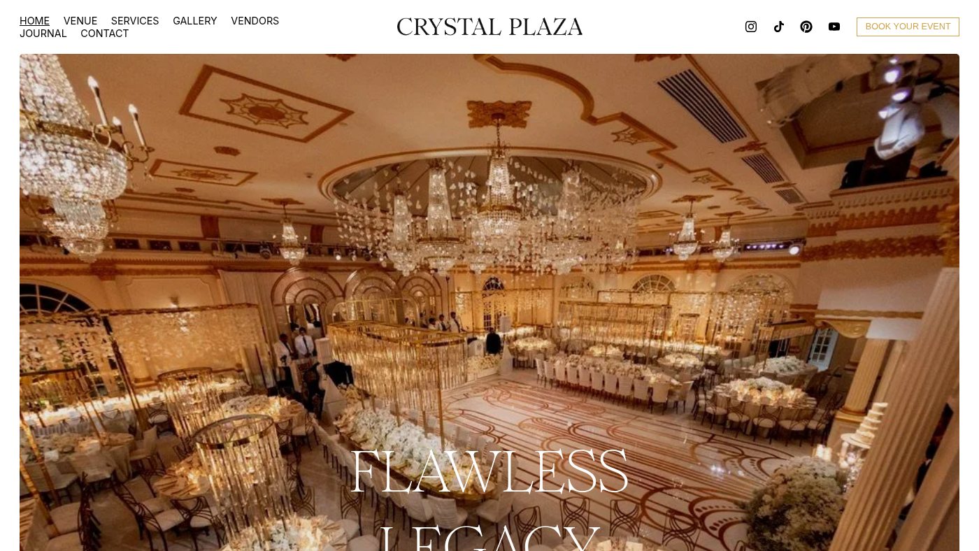 The home page of crystalplaza.com