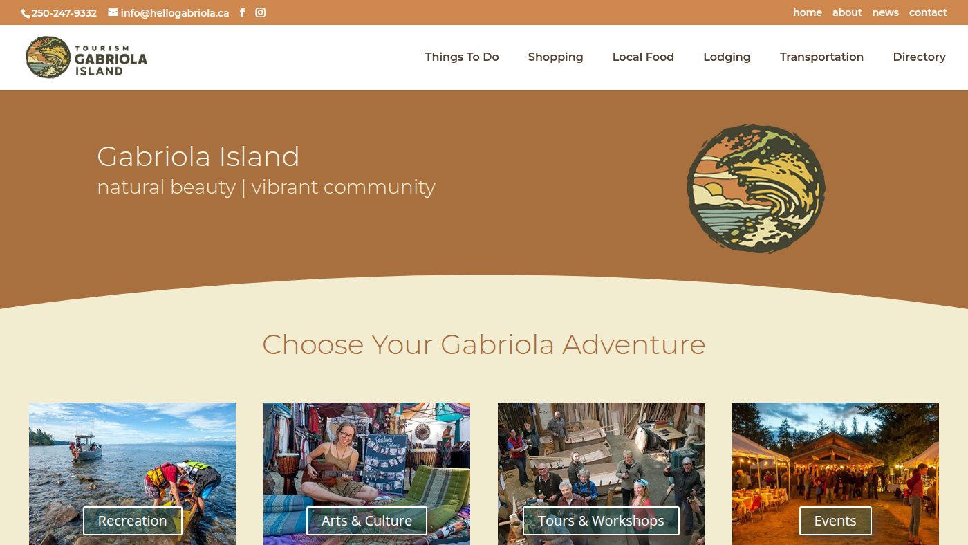The home page of hellogabriola.ca