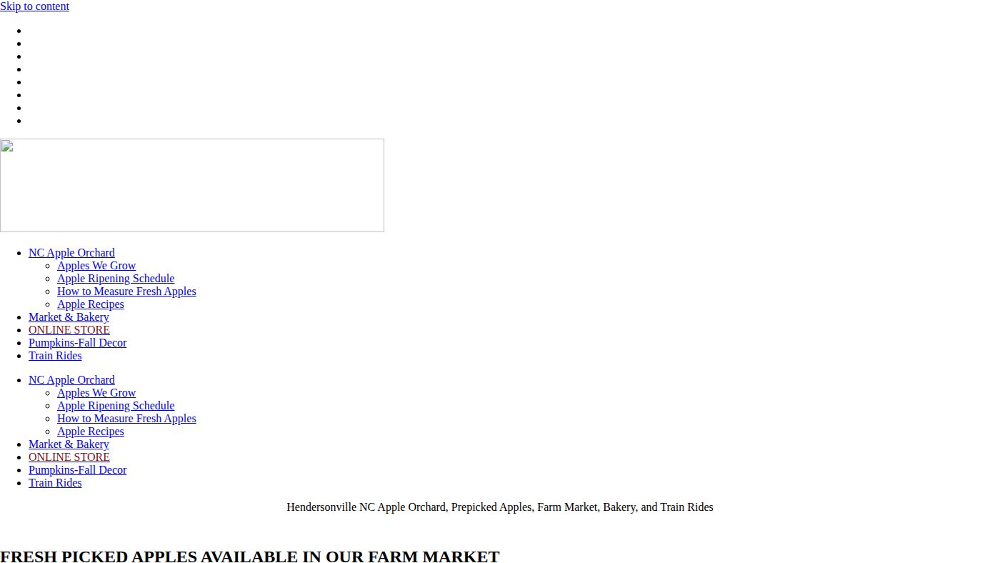 The home page of mtnfreshorchards.com