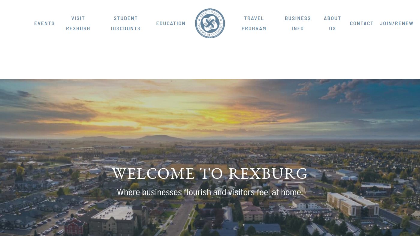The home page of rexburgchamber.org
