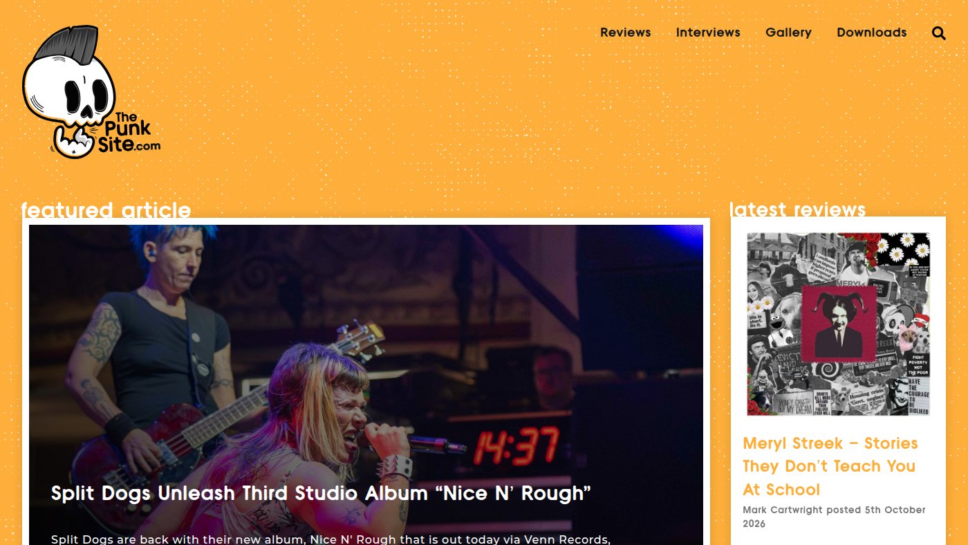 The home page of thepunksite.com