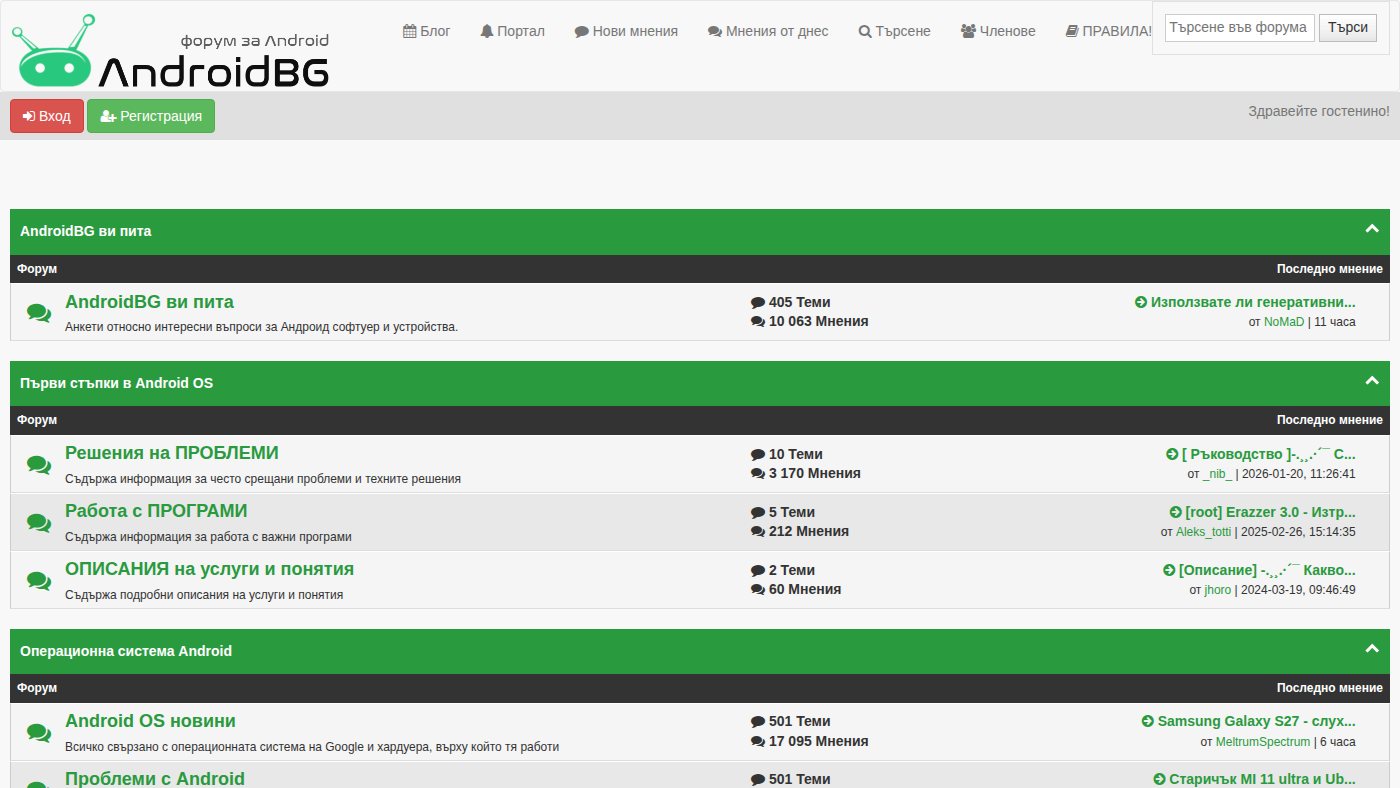 The home page of forum.androidbg.com