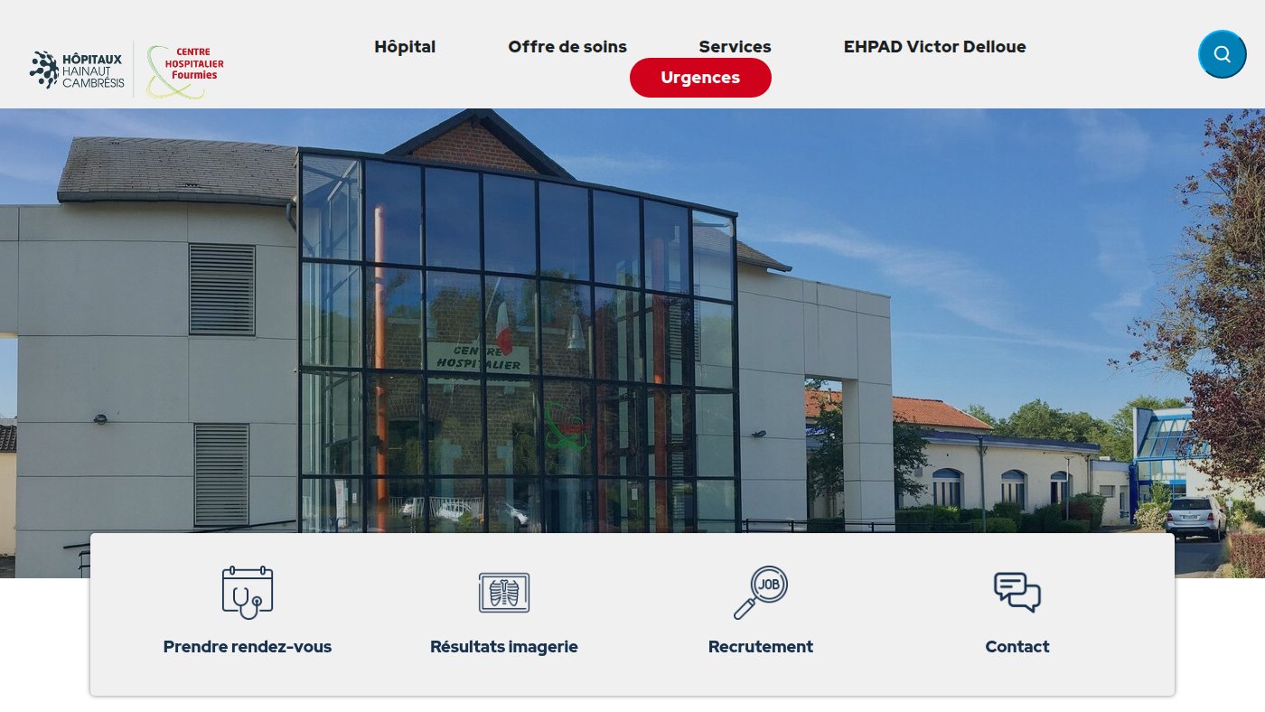The home page of ch-fourmies.fr