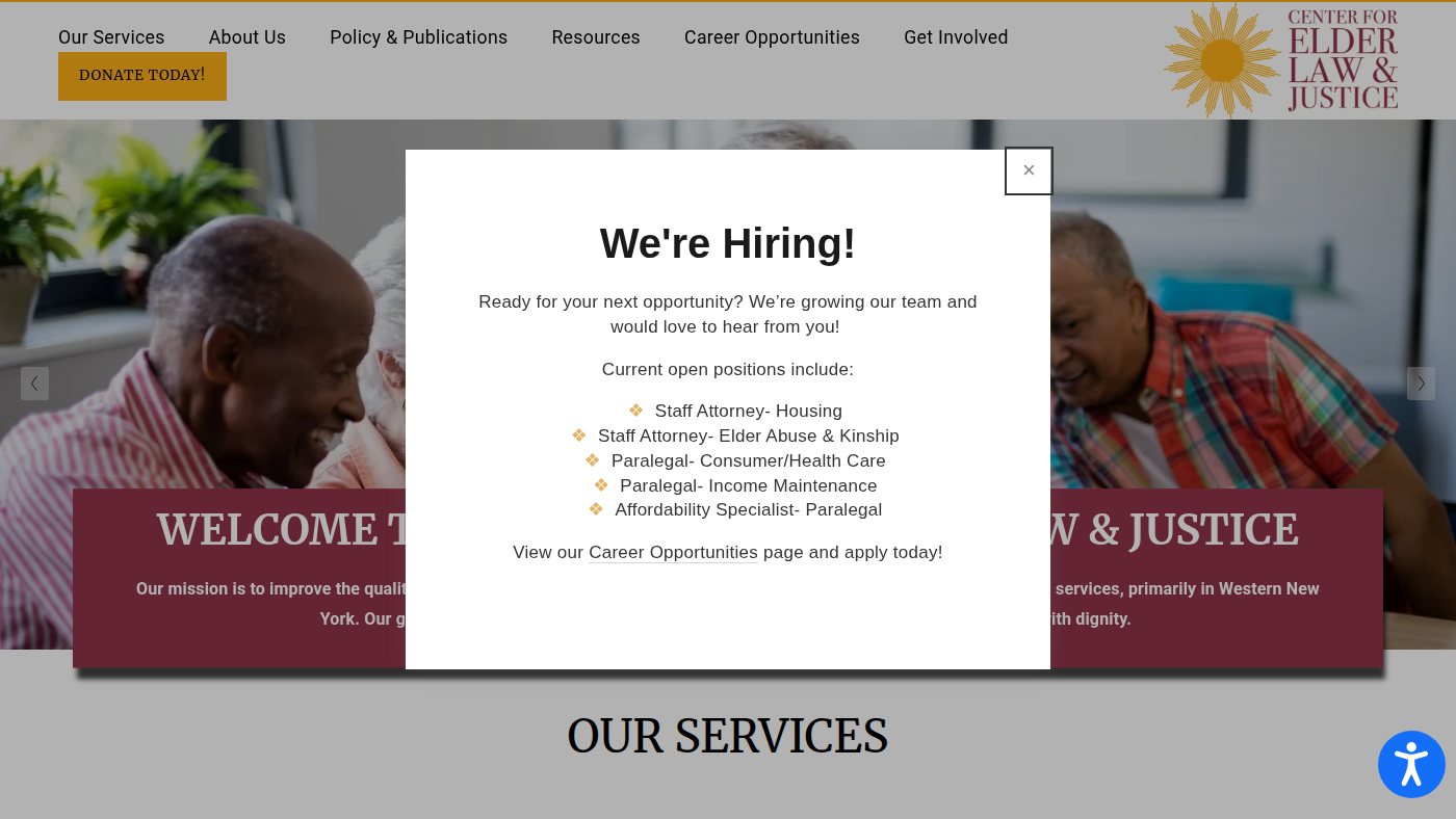 The home page of elderjusticeny.org