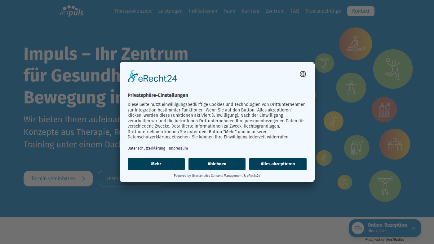 The home page of impuls-wuerzburg.de