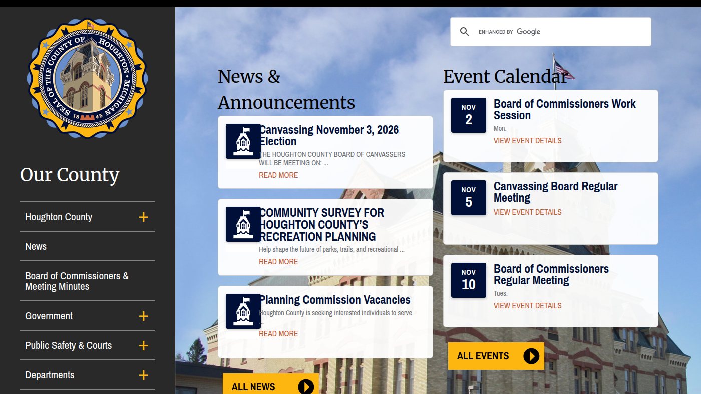 The home page of houghtoncounty.net