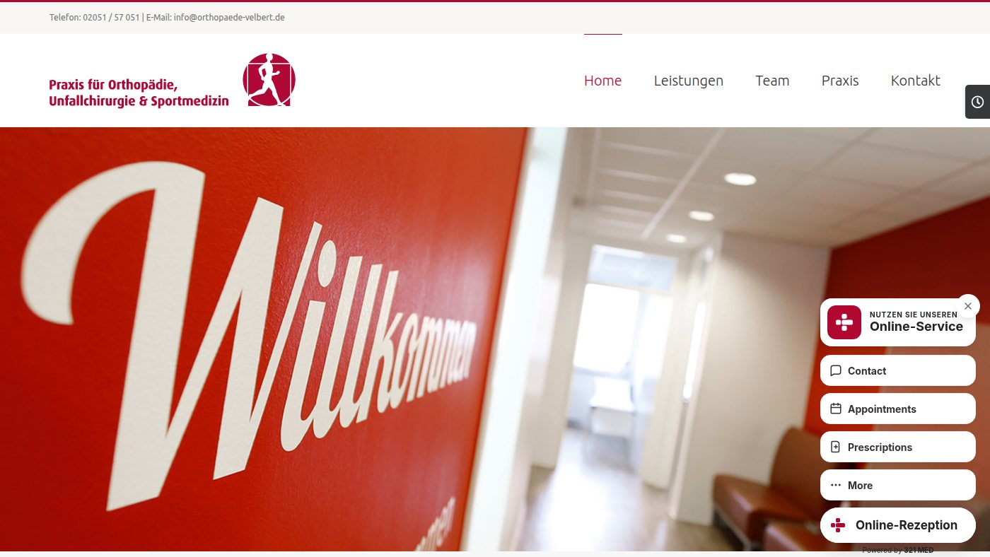 The home page of orthopaede-velbert.de