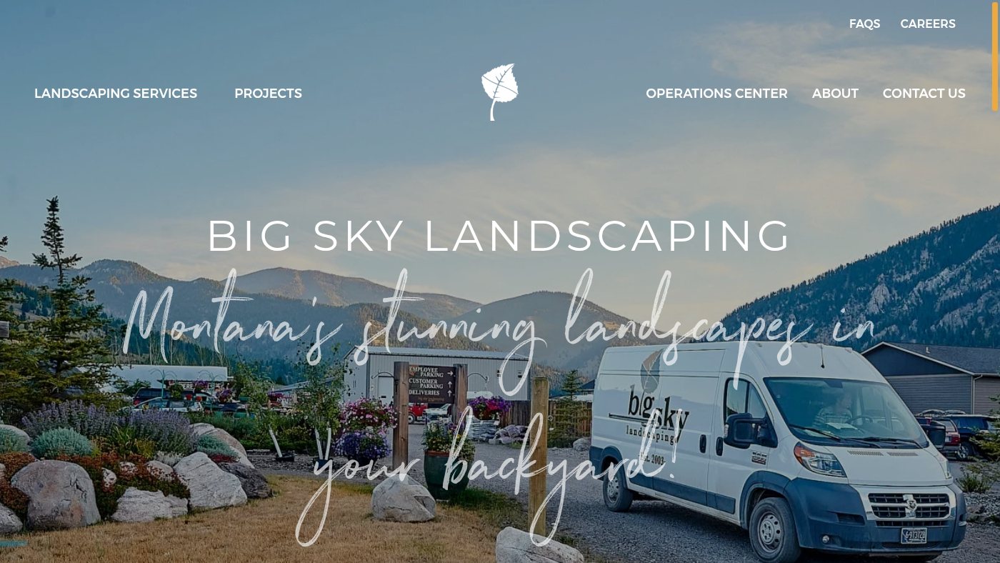 The home page of bigskylandscapingmt.com