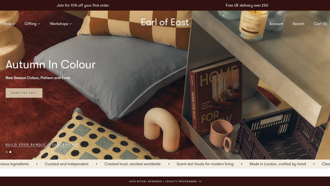 The home page of earlofeast.com