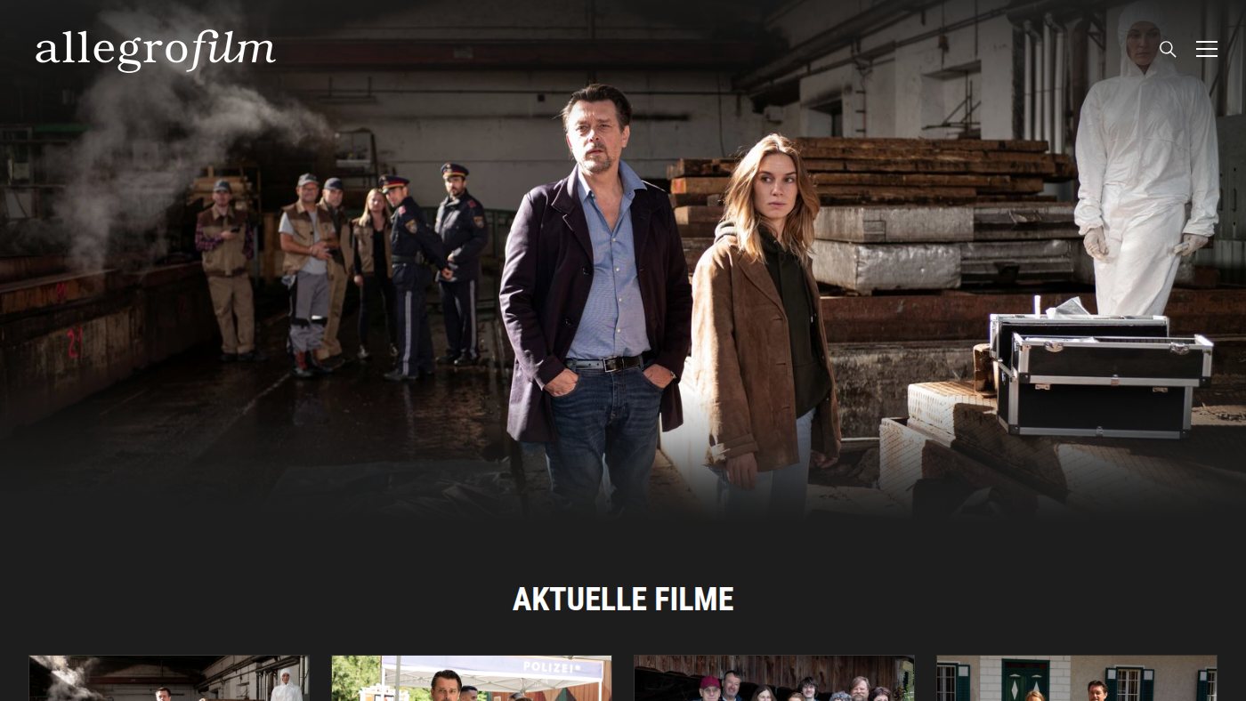 The home page of allegrofilm.at