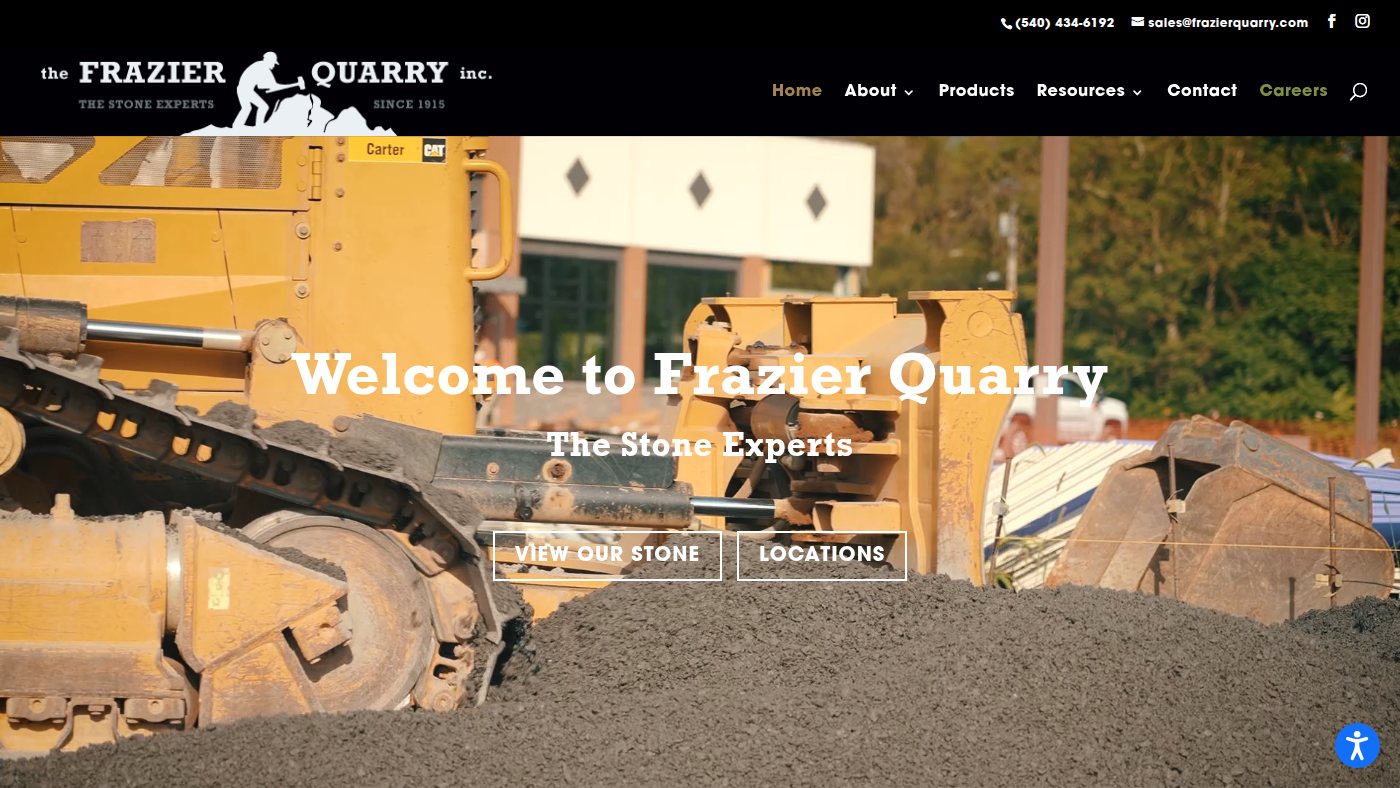 The home page of frazierquarry.com