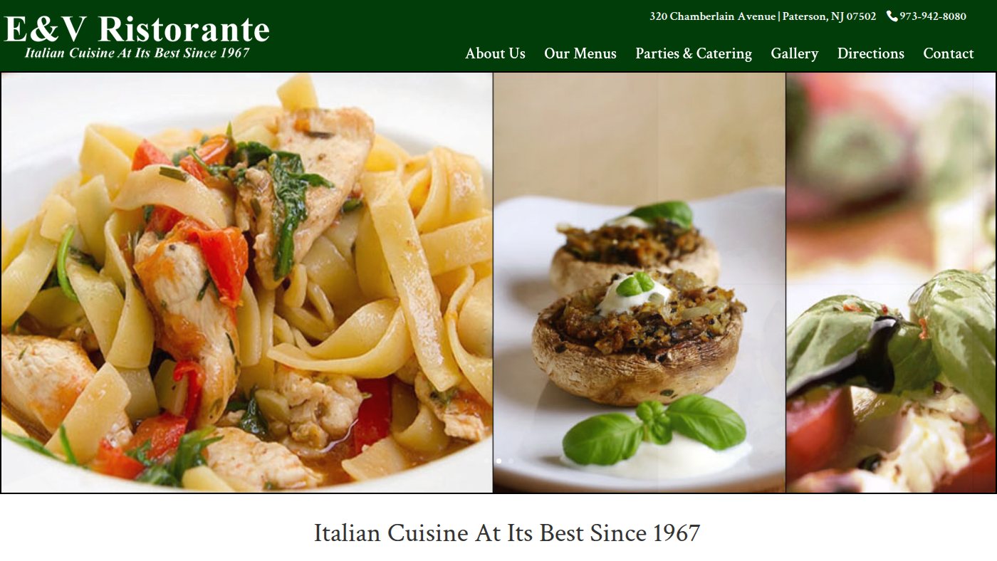 The home page of evrestaurant.com