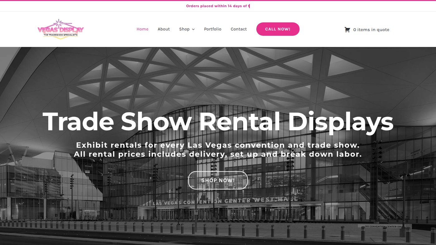 The home page of vegasdisplay.com