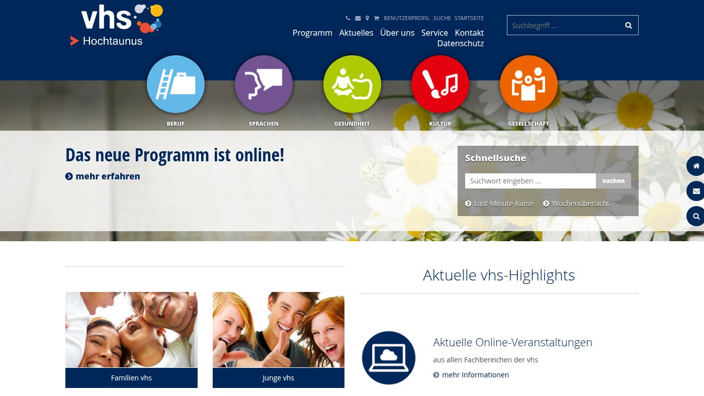 The home page of vhs-hochtaunus.de