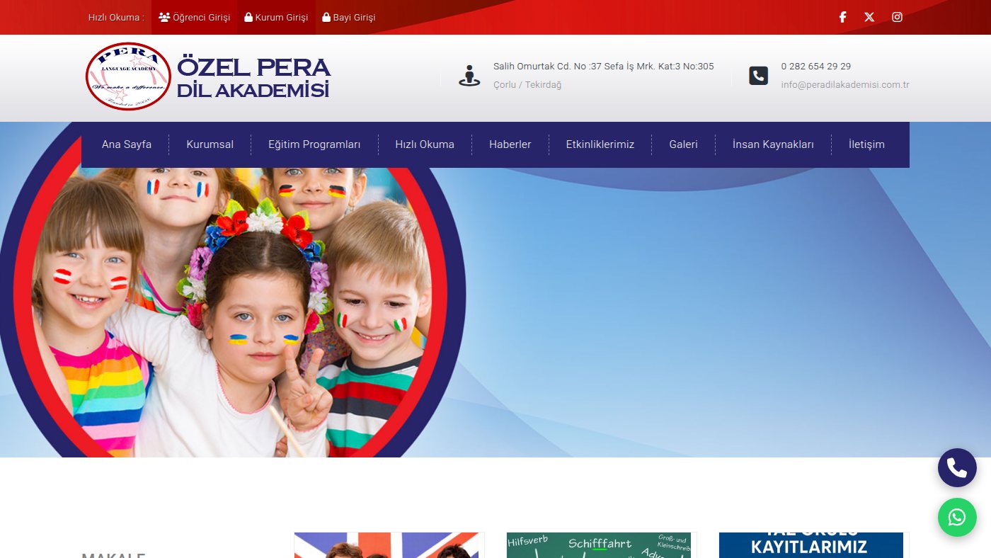 The home page of peradilakademisi.com.tr