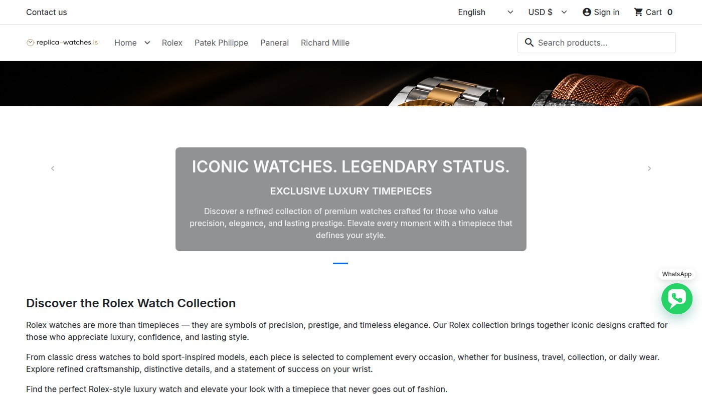 The home page of replica-watches.is