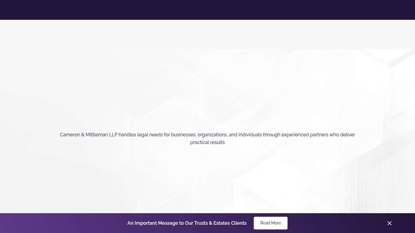 The home page of cm-law.com