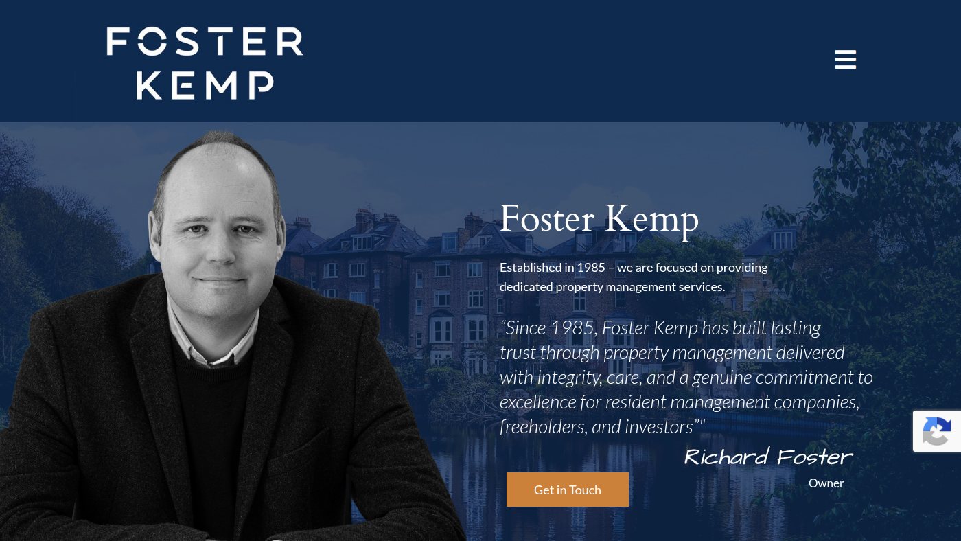 The home page of fosterkemp.com