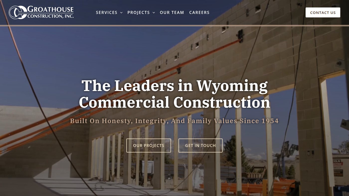 The home page of groathouse.com