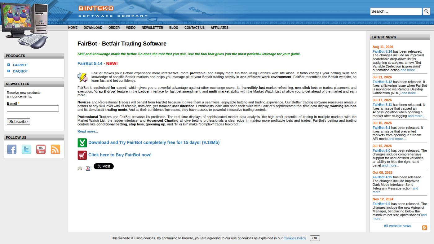 The home page of binteko.com