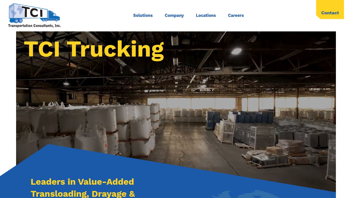 The home page of tcitrucking.com