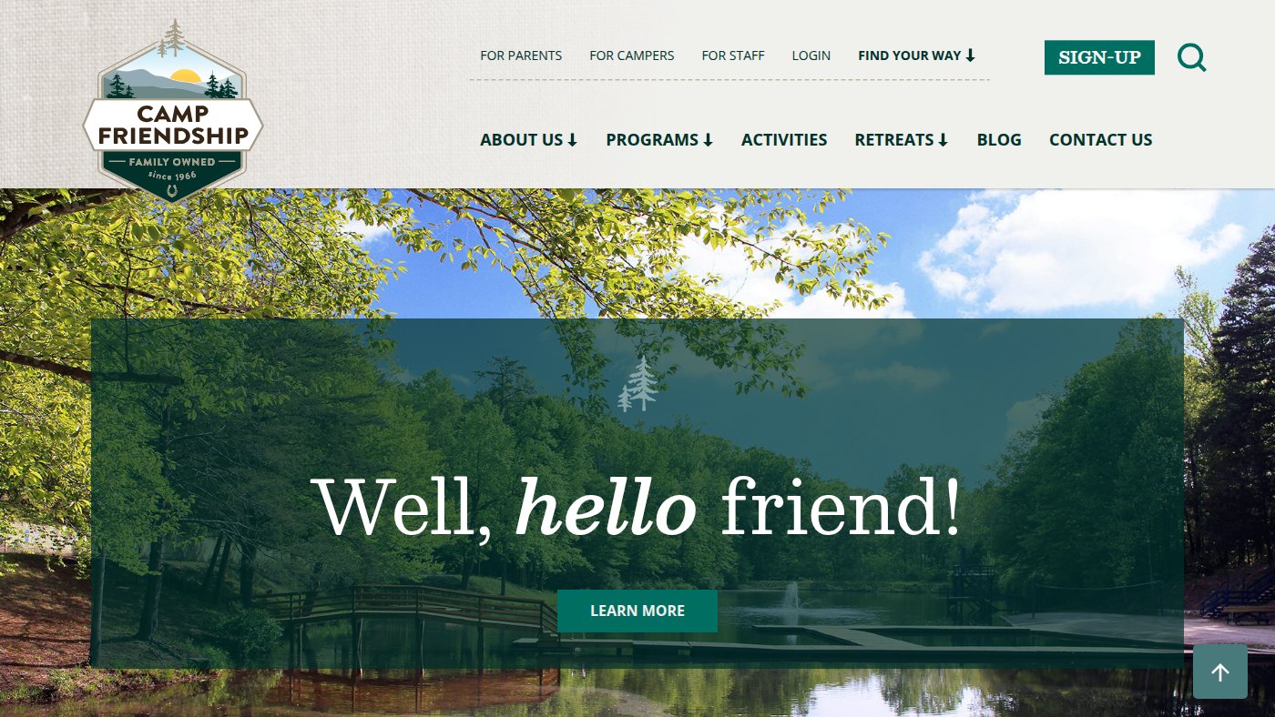 The home page of campfriendship.com