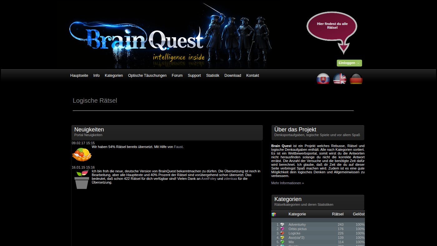 The home page of brainquest.de
