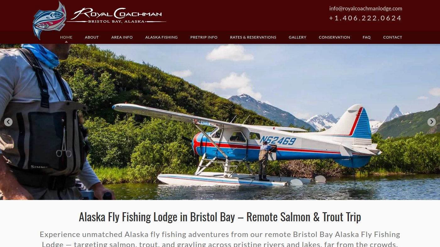 The home page of royalcoachmanlodge.com