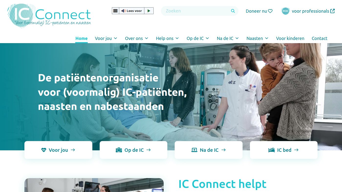 The home page of icconnect.nl