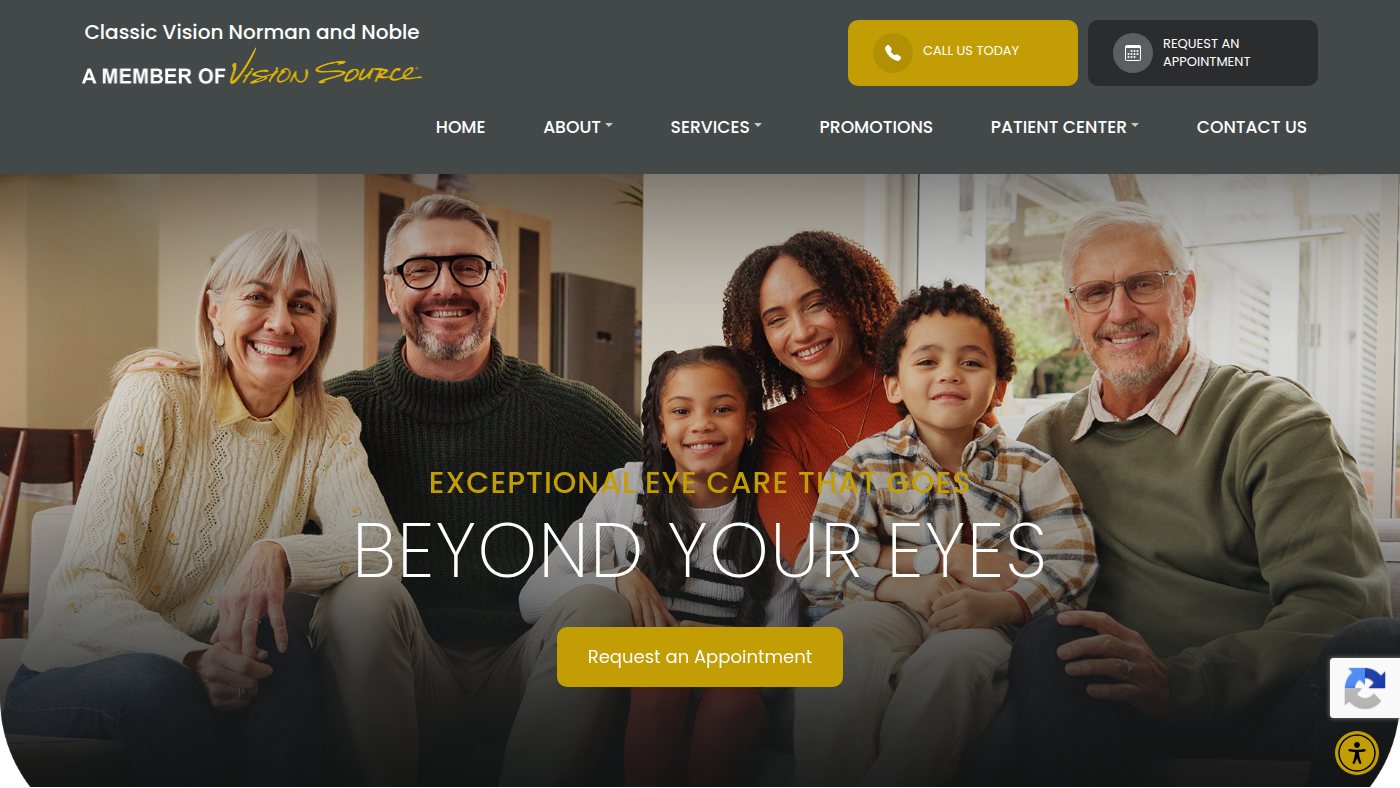 The home page of classicvisionok.com