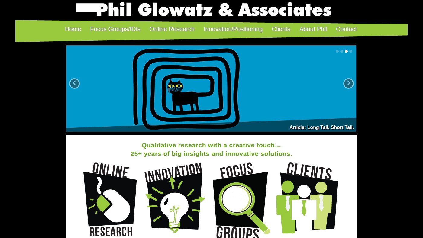 The home page of glowatz.com