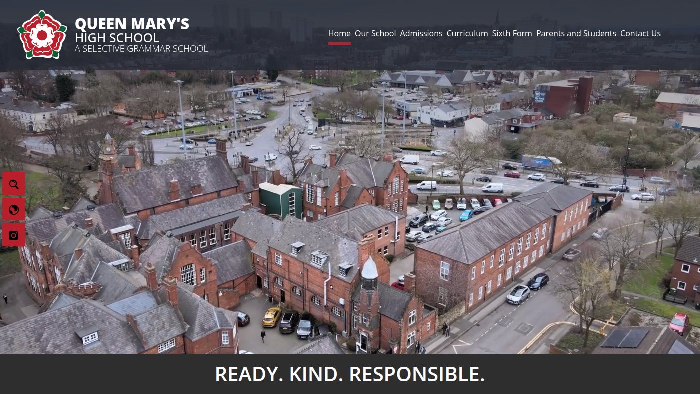 The home page of qmhs.org.uk