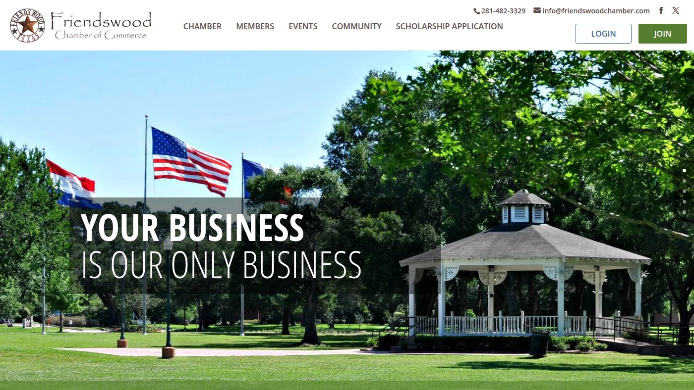 The home page of friendswoodchamber.com