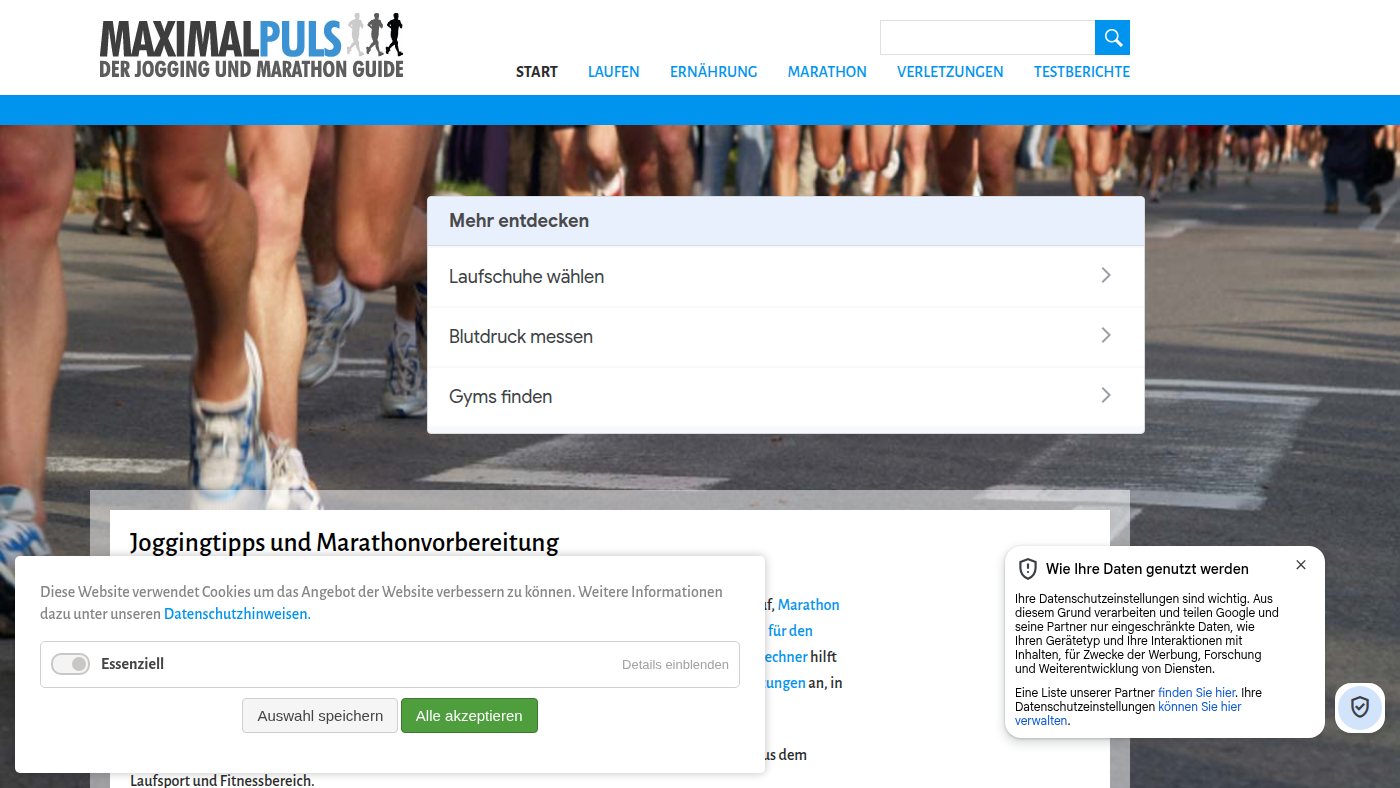 The home page of maximalpuls.de