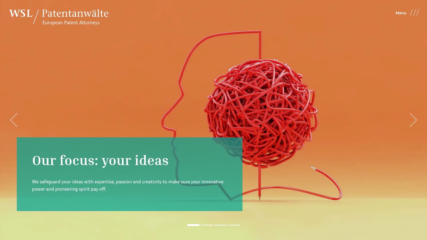 The home page of wsl-patent.de