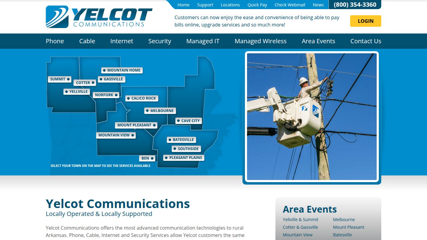 The home page of yelcot.com
