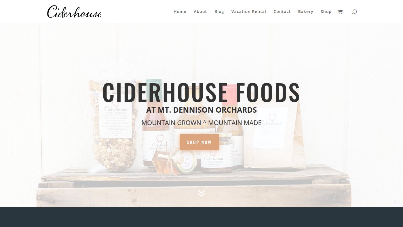 The home page of ciderhousefoods.com
